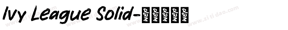 Ivy League Solid字体转换